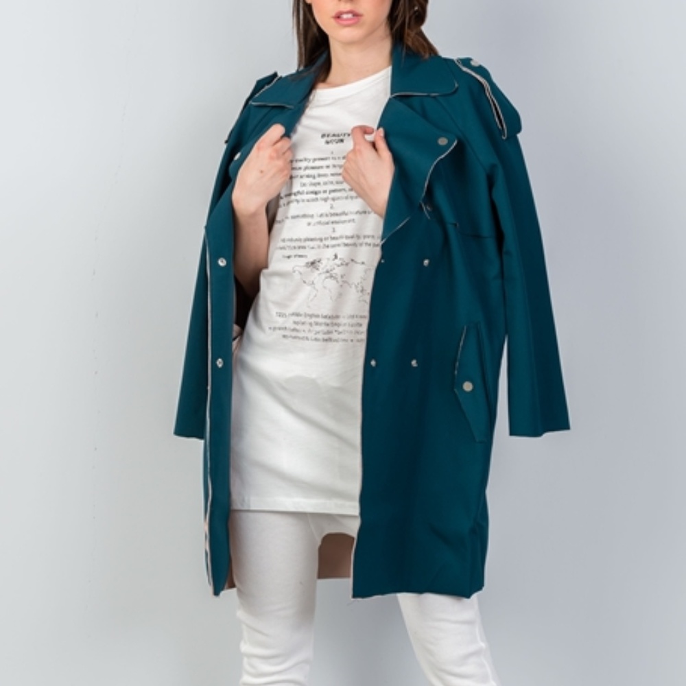 Modern Teal Jacket - Picture 3 of 4